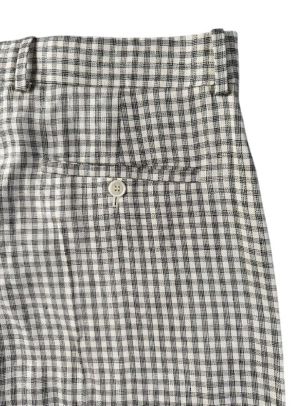 Theory Womens Pants Cream Linear Check Classic Straight Trouser Size 12 NWT $345 - Picture 12 of 16